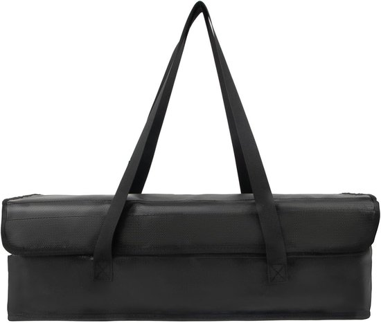 Brandwerende Accutas voor Elektrische Fiets - Lipo Safe Bag - Extra Groot 40x15x15cm - Brandvertragend & Waterdicht - Veilige Opbergtas voor Thuis & Transport - Zwart van Merkloos