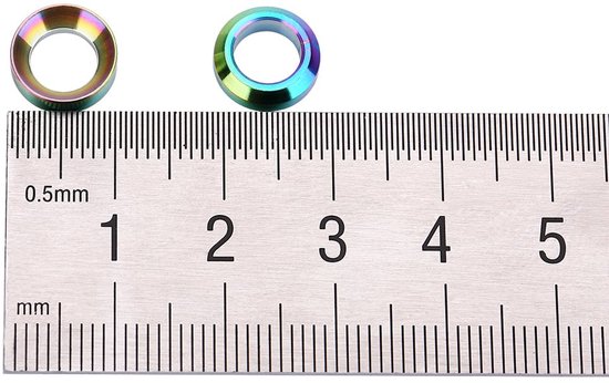 Bremssattel afstandsstukken voor fietsen, 4 stuks, TC4 titanium, kleurrijk