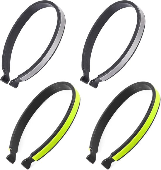 Broekklemmen - 4 stuks - Reflecterende broekklemmen - Reflecterende Fietsbroekclip - Kunststof - Fietsbroekklem - Broekklem voor op de Fiets - Broekklem voor op de Fiets - Fietsen - Verhoogde zichtbaarheid - Groen en zilver van Merkloos