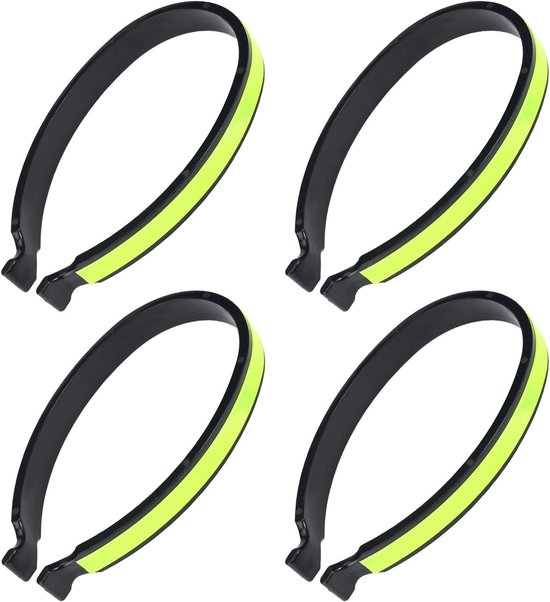 Broekklemmen - 4 stuks - Reflecterende broekklemmen - Reflecterende Fietsbroekclip - Kunststof - Fietsbroekklem - Broekklem voor op de Fiets - Broekklem voor op de Fiets - Fietsen - Verhoogde zichtbaarheid - Groen van Merkloos