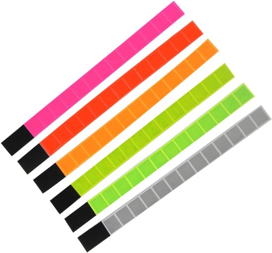 Broekklemmen - 6 stuks - Reflecterende Fietsbroekclip - Met Klittenband - Fietsbroekclip - Universele Fietsbroekclip - Broekklem voor op de Fiets - Broekclip & Broekbinder voor Fietsers - Voor joggen, fietsen, klimmen, kamperen van Merkloos