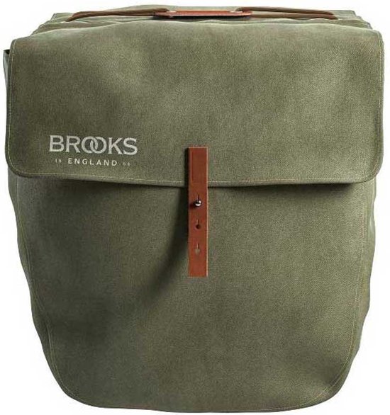 Brooks Dubbele Fietstas Bricklane Panniers Sage Green/Honey van Brooks