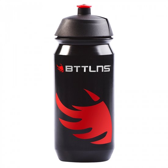 BTTLNS Bidon - Bidon 500 ml - Lekvrij - Moeiteloos schoonmaken - Universele pasvorm - Gemakkelijk in gebruik - koude- en koolzuurhoudende dranken - Panta 1.0 - Zwart van BTTLNS