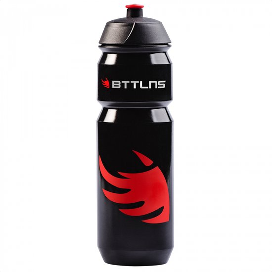 BTTLNS Bidon - Bidon 750 ml - Lekvrij - Moeiteloos schoonmaken - Universele pasvorm - Gemakkelijk in gebruik - koude- en koolzuurhoudende dranken - Flux 2.0 - Zwart van BTTLNS
