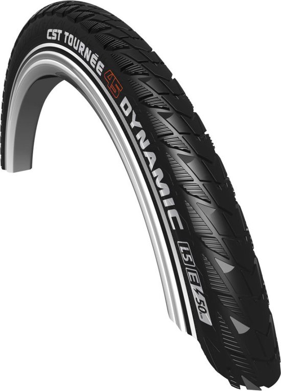 Buitenband CST Tournée Dynamic 28 x 1.40 / 37-622 mm - zwart met reflectie van Merkloos