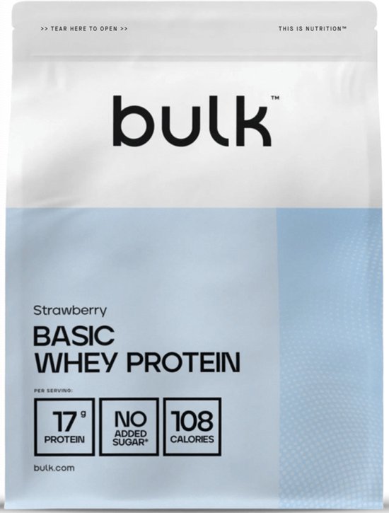 Bulk Basic Whey Protein (2500g) Strawberry - Eiwitten - Wei-eiwit concentraat