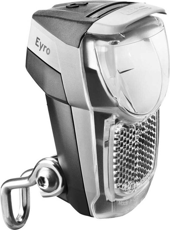 Busch + Müller Lumotec IQ Eyro fietsverlichting voor montage aan voorvork zwart/zilver