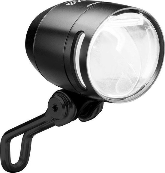 Busch + Müller Lumotec IQ-XS T Senso Plus Koplamp, zwart/transparant