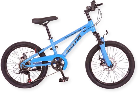 Buxibo - Fiets Austin - Kinder Mountainbike - Stalen Frame - 20 Inch - Blauw