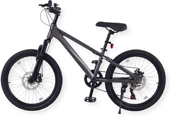 Buxibo - Fiets Laguna - Kinder Mountainbike - Aluminiumlegering Frame - 20 Inch - Grijs van Merkloos
