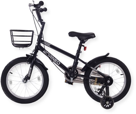 Buxibo - Kinderfiets voor Jongens - Borneo - 12 Inch - Zwart van Buxibo