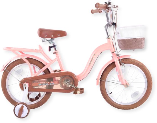 Buxibo - Kinderfiets voor Meisjes - Ibiza - 12 Inch - Roze van Merkloos