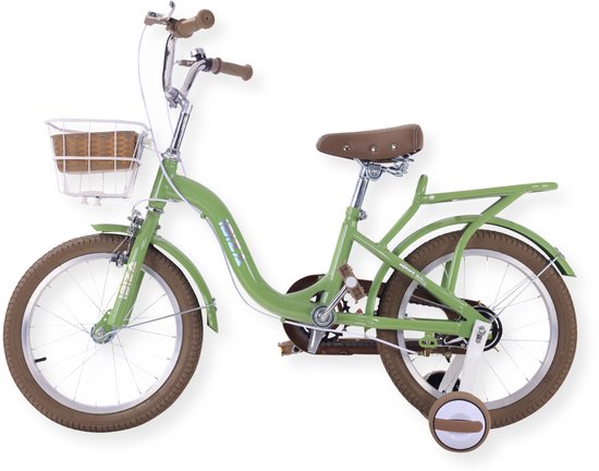 Buxibo - Kinderfiets voor Meisjes - Ibiza - 16 Inch - Groen van Merkloos