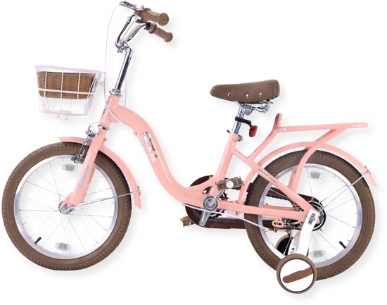 Buxibo - Kinderfiets voor Meisjes - Ibiza - 16 Inch - Roze van Merkloos