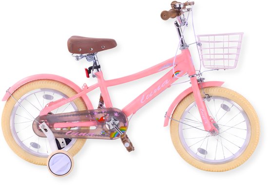 Buxibo - Kinderfiets voor Meisjes - Luna - 16 Inch - Roze van Buxibo