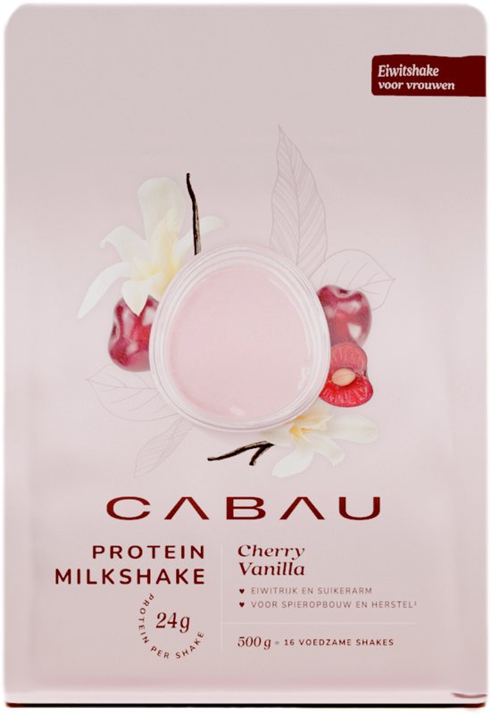 Cabau Protein Milkshake - Romige Eiwitshake met 24g Eiwit & Slechts 115 Kcal - Ondersteunt Spiergroei, Spierherstel & Vetverbranding - Gezonde Shake voor Powervrouwen - Snel & Makkelijk te Bereiden