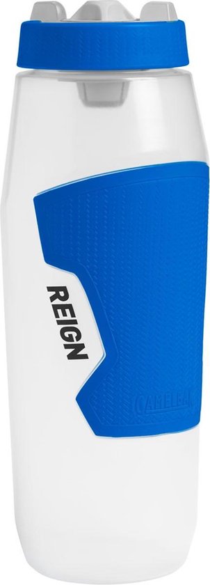 CamelBak Reign - 1 L - Waterfles - Dop (3 standen) - Lekvrij - Makkelijk in te Knijpen - Douche-modus - BPA-vrije Sportfles - Blauw