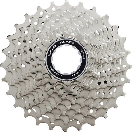 Cassette 11 speed Shimano 105 CS-R7000 12-25T van Merkloos