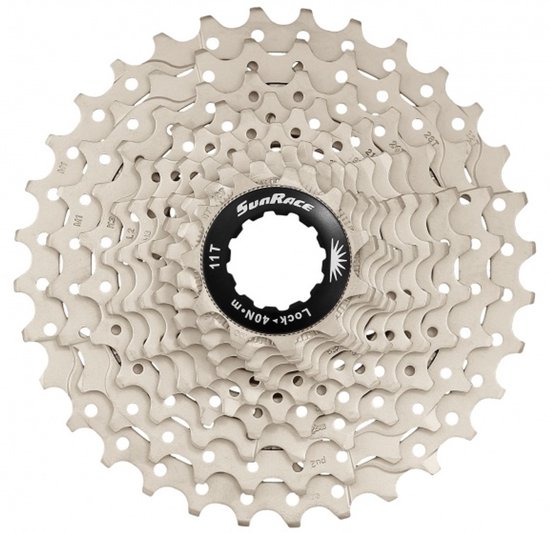 Cassette Sunrace CSMS3 10-speed - 11-42T - metalic van Merkloos