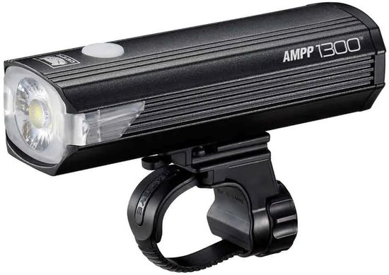 Cateye AMPP1300 Voorlicht - Lumens: 1300 - USB Oplaadbaar - OptiCube Lenstechnologie - 5 Lichtmodi - Zwart