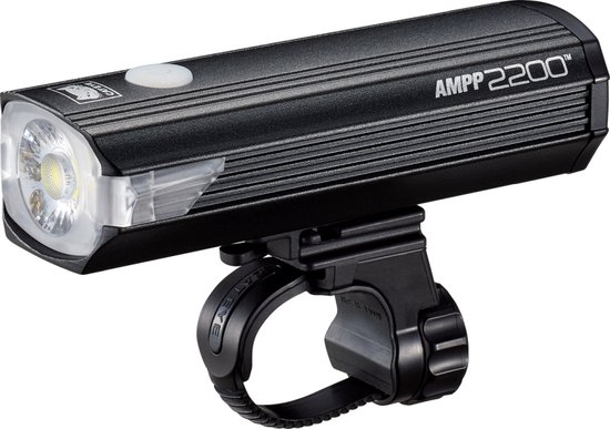 CatEye AMPP2200 Koplamp Fiets – Fietsverlichting Max. 2200 Lumen – Brandduur 1 tot 60 uur – USB oplaadbaar – Spatwaterbestendig – Zeven Lichtmodi