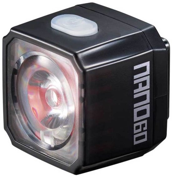 Cateye Nano60 Achterlamp - 60 Lumens - OptiCube Lenstechnologie - USB Oplaadbaar - 6 Lichtmodi - Inclusief SP-14-RA Mount - Zwart