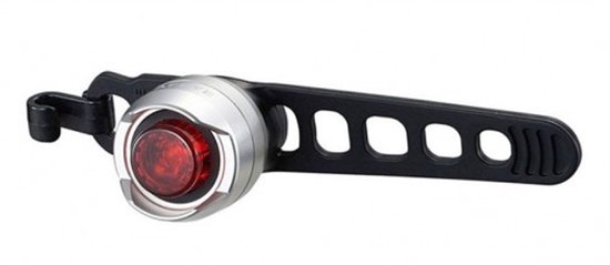 CatEye Orb Achterlicht Fiets – Fietsverlichting LED – Brandduur 50 tot 100 uur – Batterij – Drie lichtmodi -Zilver