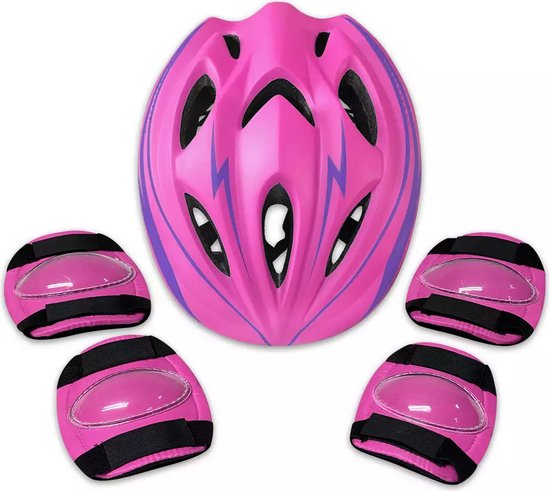 Challenge Veiligheidsset voor kinderen - Vuur | zwart-rood met vlammeneffect | 48-52cm van Challenge