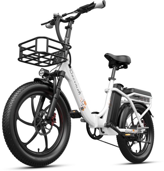 CHEEVALRY C20 PRO Elektrische Fiets – 250W – 48V 20Ah – Tot 150KM – 20” – Opvouwbaar – Shimano 7 Versnellingen – Wit van Merkloos