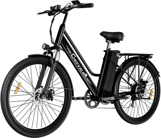 CHEEVALRY C26 Elektrische Fiets - Motor 250W - Actieradius 80km - 26 Inch - Zwart van Merkloos