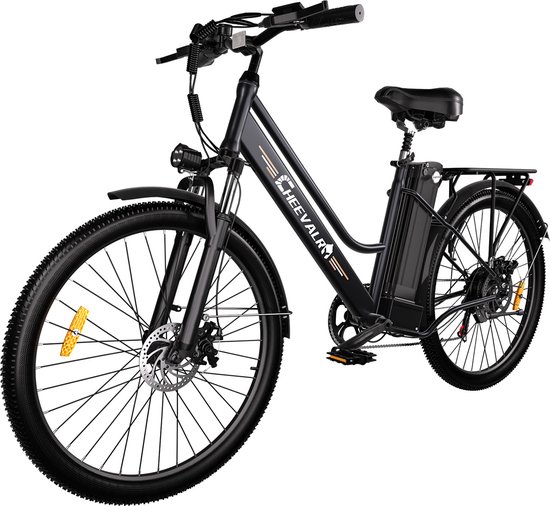 CHEEVALRY C26 pro Elektrische Fiets - Motor 250W - Actieradius 80km - 26 Inch - Zwart van CHEEVALRY