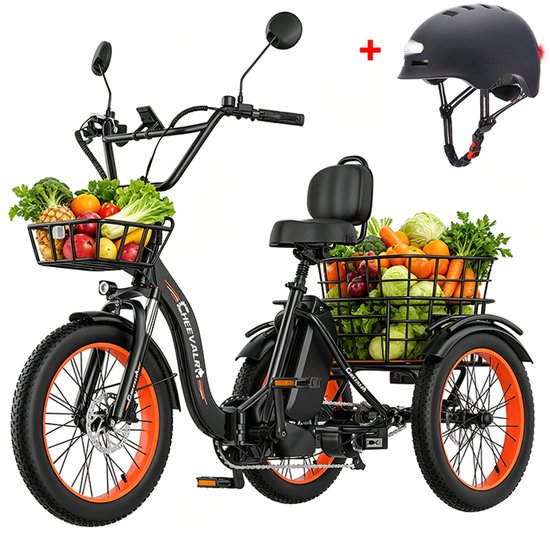 CHEEVALRY CF750 Elektrische driewieler - fiets voor boodschappen - 20 inch - 20Ah van CHEEVALRY