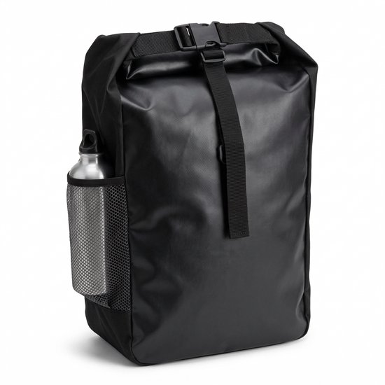 Cheqo® Fietstas - Enkele Fietstas - Achter Fietstas - Fietstas Achter - Fietstas Zwart - Waterdichte Fietstas - Fietstas Waterdicht - Fietstas voor Bagagedrager - Bagagedrager Fietstas - Fietstas met Clips van Merkloos