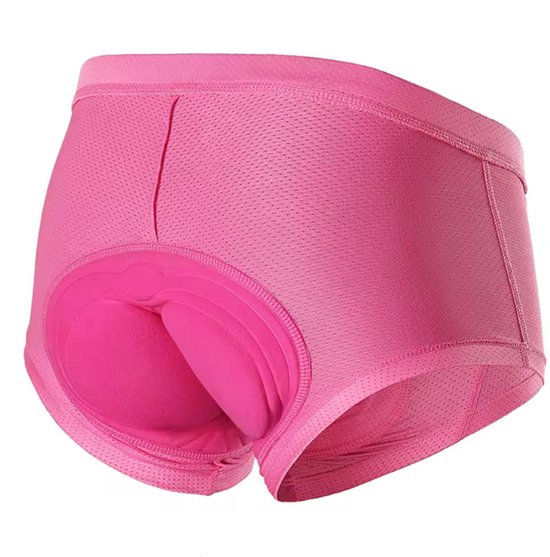 CHPN - Fietsbroek met zeem - Zeembroekje - Fiets ondergoed - S -Met zeem - Small - Unisex - Onderbroek voor fietsen - Fietsshort - Bilpijn bij fietsen - Roze van CHPN