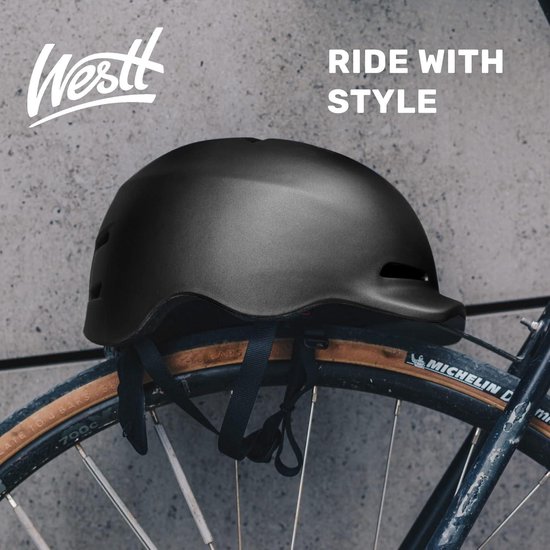City Bike Helm - Urban Bike Helm voor Mannen Vrouwen Kinderen - Lichtgewicht Ademende Fietshelm met Verstelbare Maat - BMX E-Bike Skater Helm van Sportneer