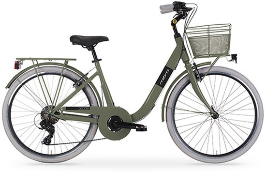 Citybike PEOPLE Lady 26 inch, olijf van Popal