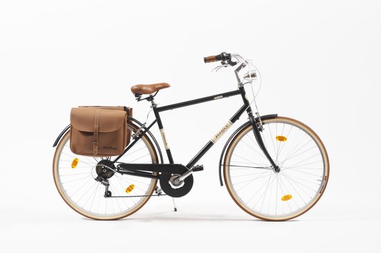 Cityfahrrad MALAGUETA 28 inch Man, zwart