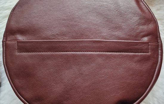 CLAUDS - Leren meditatiekussen / poef MAHOGANY van CLA