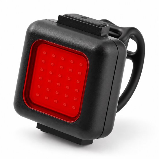 Cloudy LED Fietsachterlicht - 80 Lumen - USB-C Oplaadbaar - 3 Lichtstanden - IPX5 Waterbestendig - Zwart