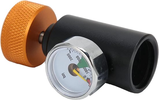 CO2 Adapter Kit - Cilinder Connector - Bruiswater Maken - Met Drukmeter - 3000psi - Zwart