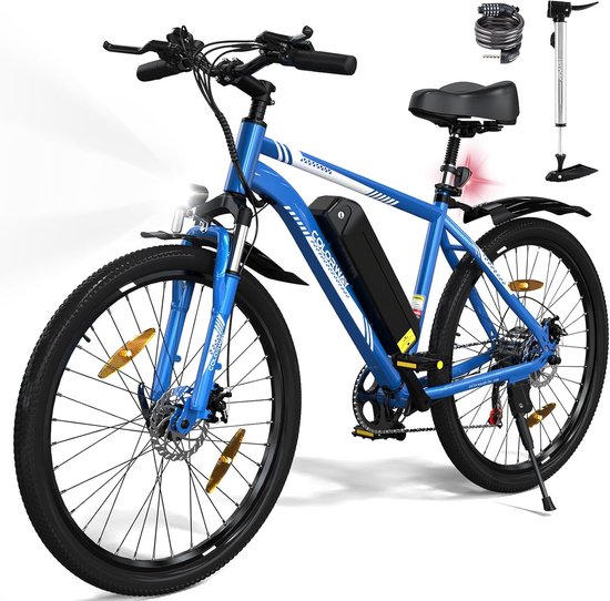 Colorway Elektrische Fiets BK15 - Trendy 26Inch Mountain EBike met Afneembare 36V 15Ah Lithium Batterij - City Commuter E-Bike met 250W Motor - 7 Versnellingen - IP54 Waterdicht van Colorway