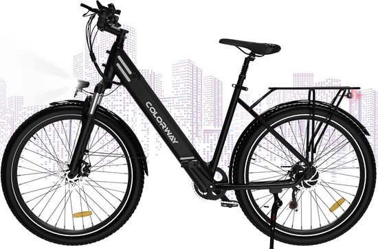 Colorway Elektrische Fiets BK18 - 27.5*2.8 Inch City Commuter EBike met Afneembare 36V 15Ah Lithium Batterij - Mountain E-Bike met 250W Motor - 7 Versnellingen - IP54 Waterdicht van Merkloos