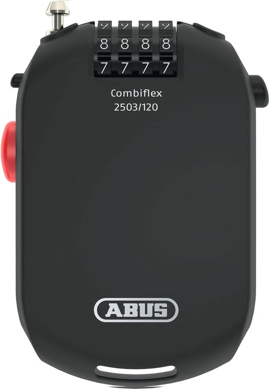 Combiflex 2503/120 Speciaal Slot - Geschikt als Bagageslot Skislot Helmslot - 120 cm Staalkabel - Met Combinatiecode - Zwart van Abbey Bike Tools