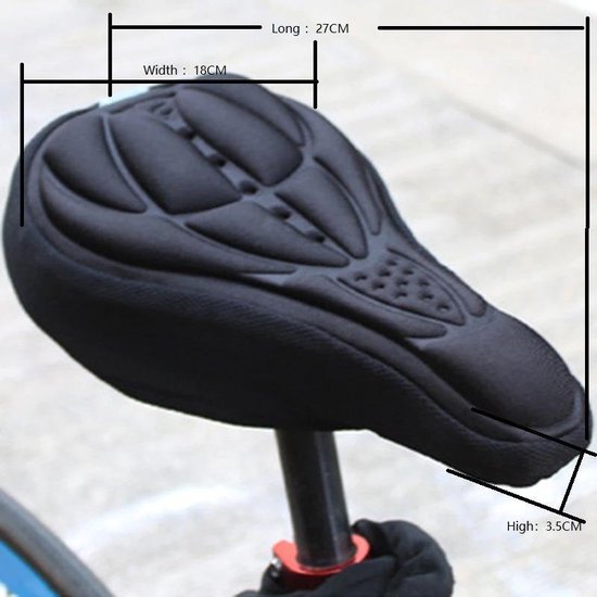 Comfortabele zadelhoes - Fietszadel overtrek - Fietszadelhoes voor Heupbescherming - Fiets Zadel 3D -Zitkussen Fietsen Zadel Voor Fiets Accessoires -comfortabele zadelmat -Fietszadel- Waterdicht -Zwart 3 stuks