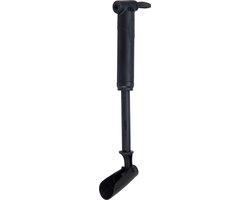 Compacte fietspomp / handpomp zwart 20 cm - met houder - makkelijk te bevestigen van Benson