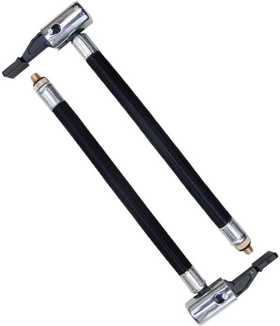 Compressor Adapter Set - Luchtkoppeling Bandenpomp - Banden Snel Oppompen - Met Vergrendelbare Chuck - M6 Schroefdraad - Zilverkleurig