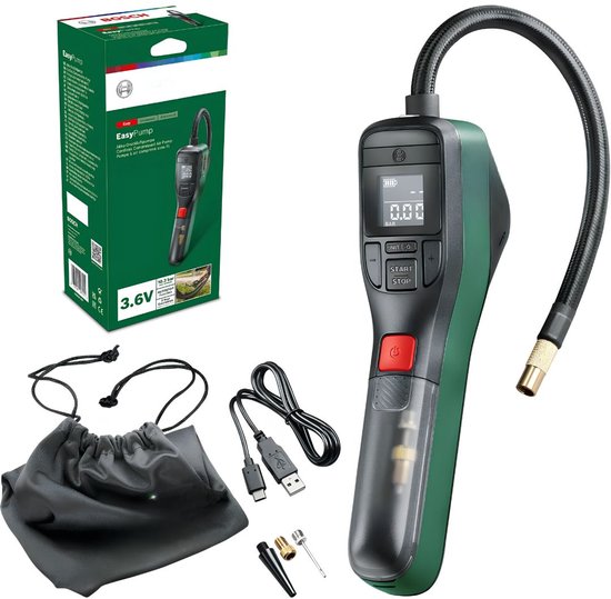 Compressor Bandenpomp - Draagbare Luchtcompressor - Minicompressor - Groen - 22cm x 5cm x 11cm