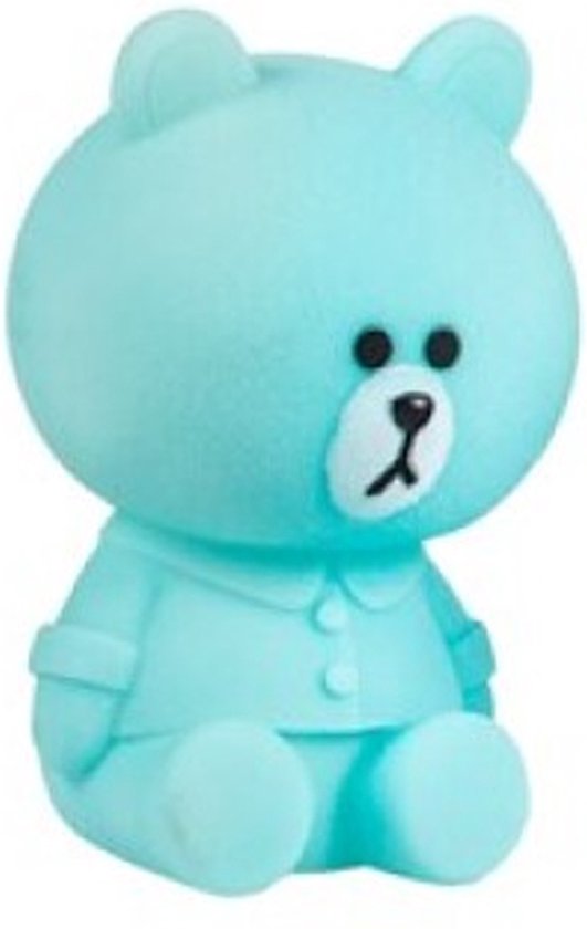 Concorde Kinder nachtlampje/bureaulampje - beertje - blauw - 14 cm van Concorde