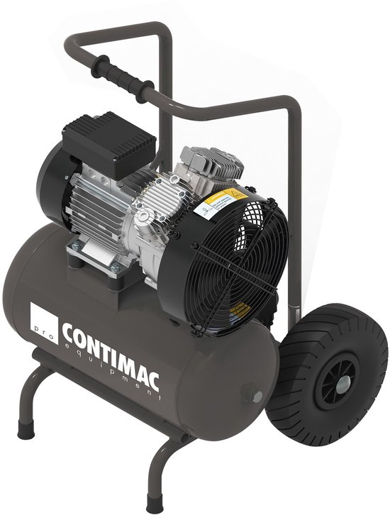 Contimac CM 350/10/24 WF — Low‑Speed Compressor 2 PK, 24 L, 10 bar — olievrij, mobiel, stil - low speed compressor 24 L, Contimac CM 350/10/24, olievrije compressor mobiel, compressor 10 bar 2 PK, stille compressor 350 L/min