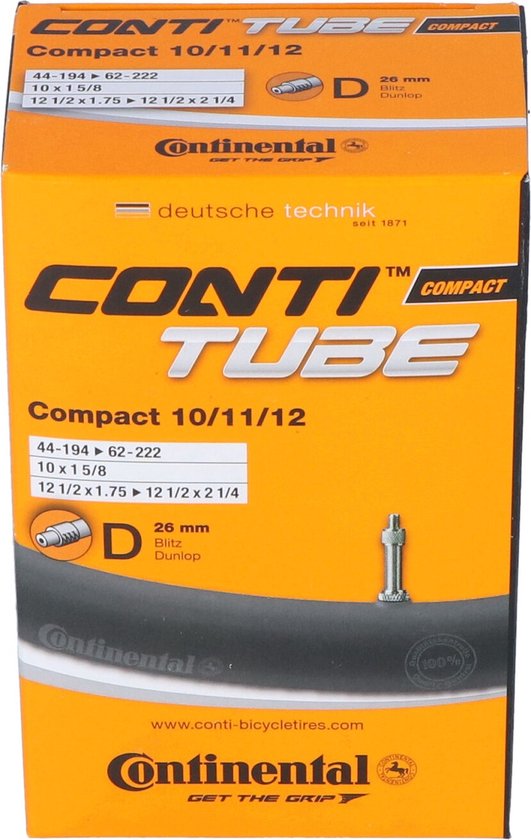 Continental Binnenband 12 X 1.75 / 1/2x2 1/4 (47/62-203) Dv 30 Mm van Continental